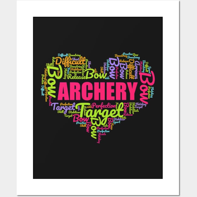 Archery for Girls Archer gifts for women graphic Wall Art by theodoros20